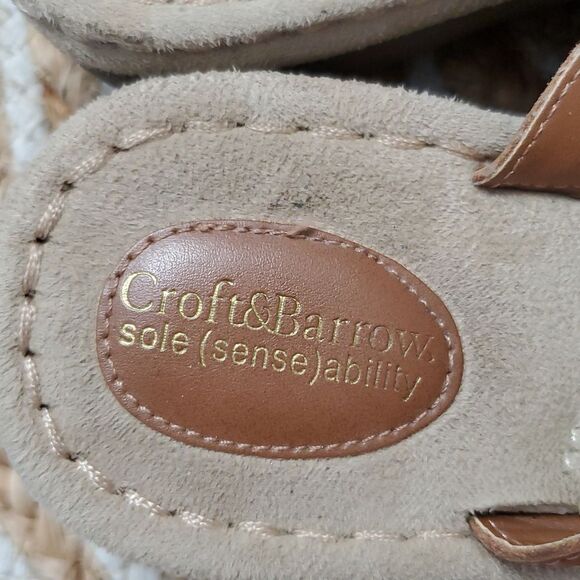 Croft & Barrow Sole Sense-ability Tan Leather Flower Sandals  Boho Hippie,size 7 - Picture 7 of 10